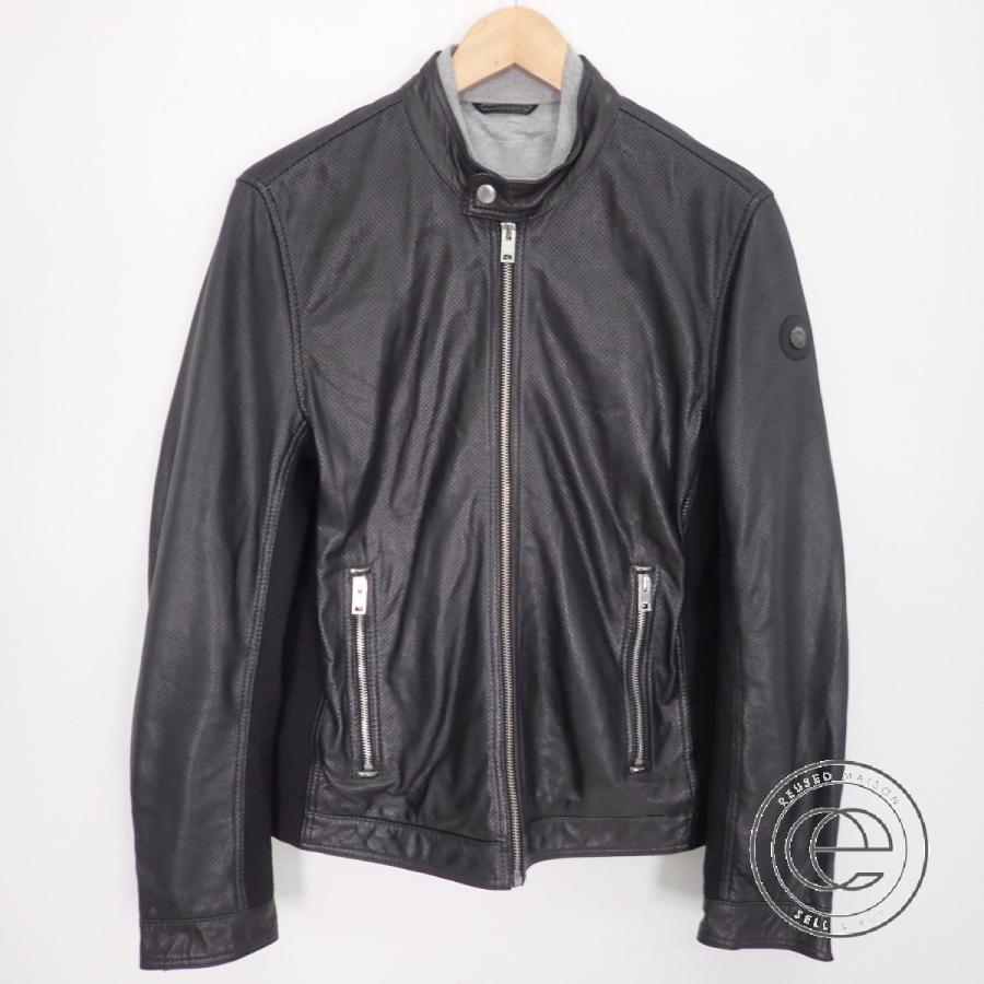 国内正規 Diesel ディーゼル パンチングシープレザー 裏地スウェット切替え シングルライダースジャケット M ブラック メンズ ブランドショップエコスタイル 通販 Yahoo ショッピング