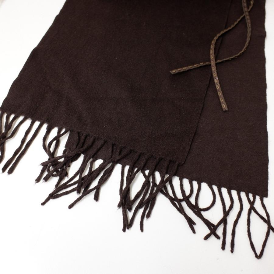 FENDI（フェンディ） 美品/ カシミア/ファー切替 キャンディ ストール