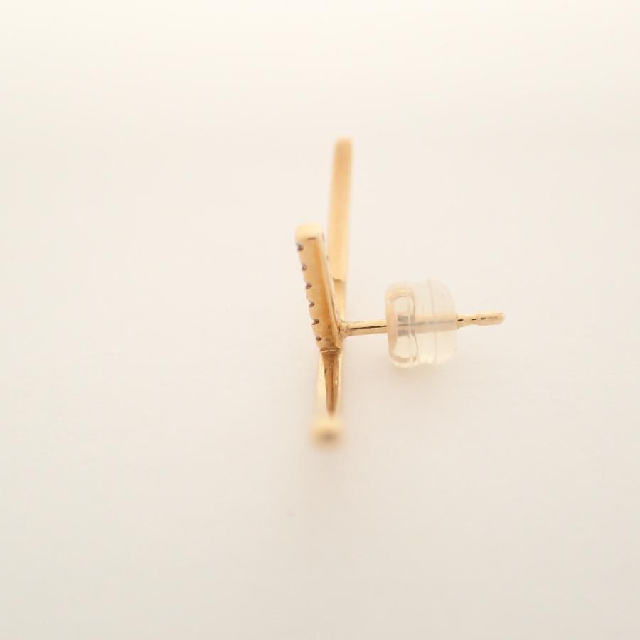 美品 Hirotaka ヒロタカ K10刻印 Bow 0.03ct ダイヤモンド 美品 Hirotaka ヒロタカ K10刻印 Bow 0.03ct ダイヤモンド