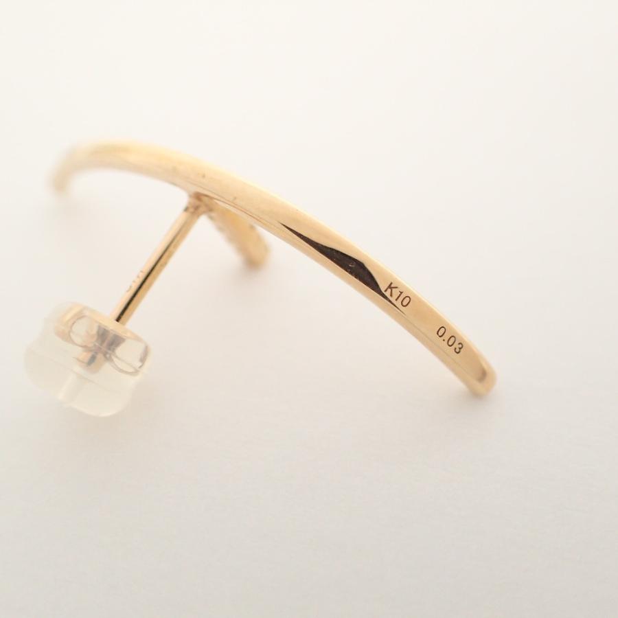 美品 Hirotaka ヒロタカ K10刻印 Bow 0.03ct ダイヤモンド 美品 Hirotaka ヒロタカ K10刻印 Bow 0.03ct ダイヤモンド