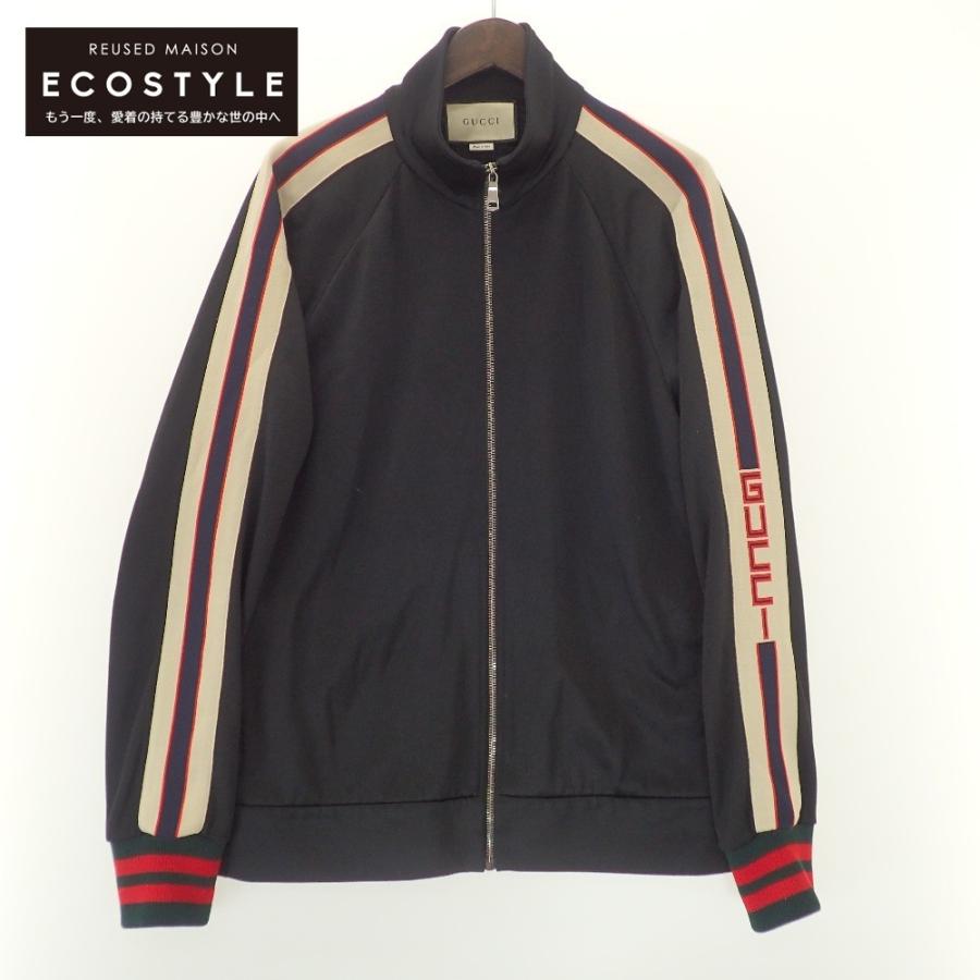 か*ん様 GUCCI 474634 サイドライン テクニカルジャージ GUCCI 国内正規/ グッチ 474634 ブラック テクニカルジャージー