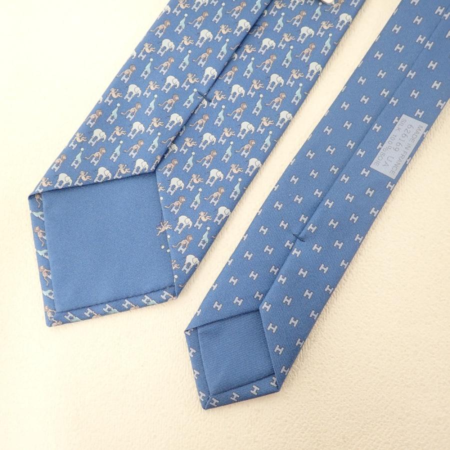 新品未使用 HERMES エルメス 626169T 10 Circ'H Twillbi tie 総柄