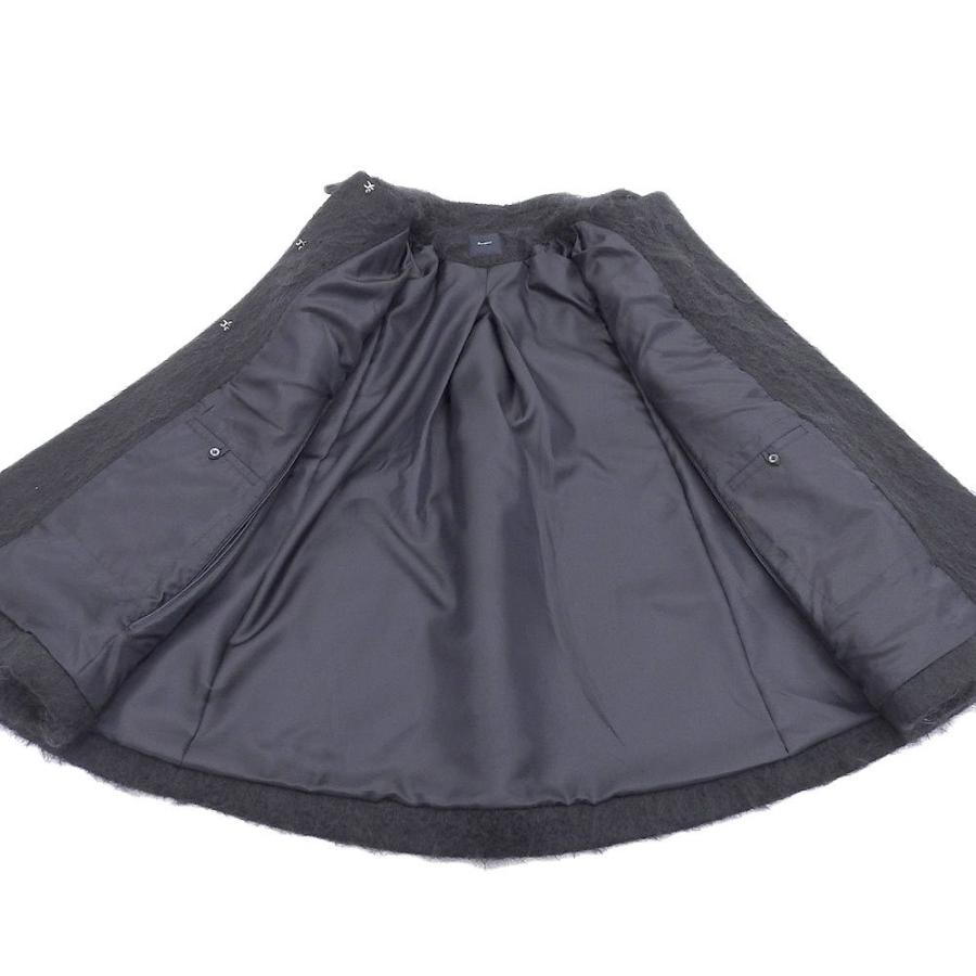 美品 yori ヨリ Shirocon シャギーケープコート レディース ネイビー F