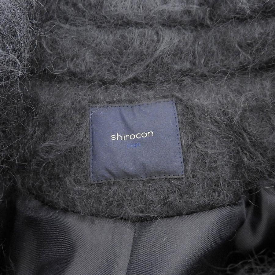 美品 yori ヨリ Shirocon シャギーケープコート レディース ネイビー F