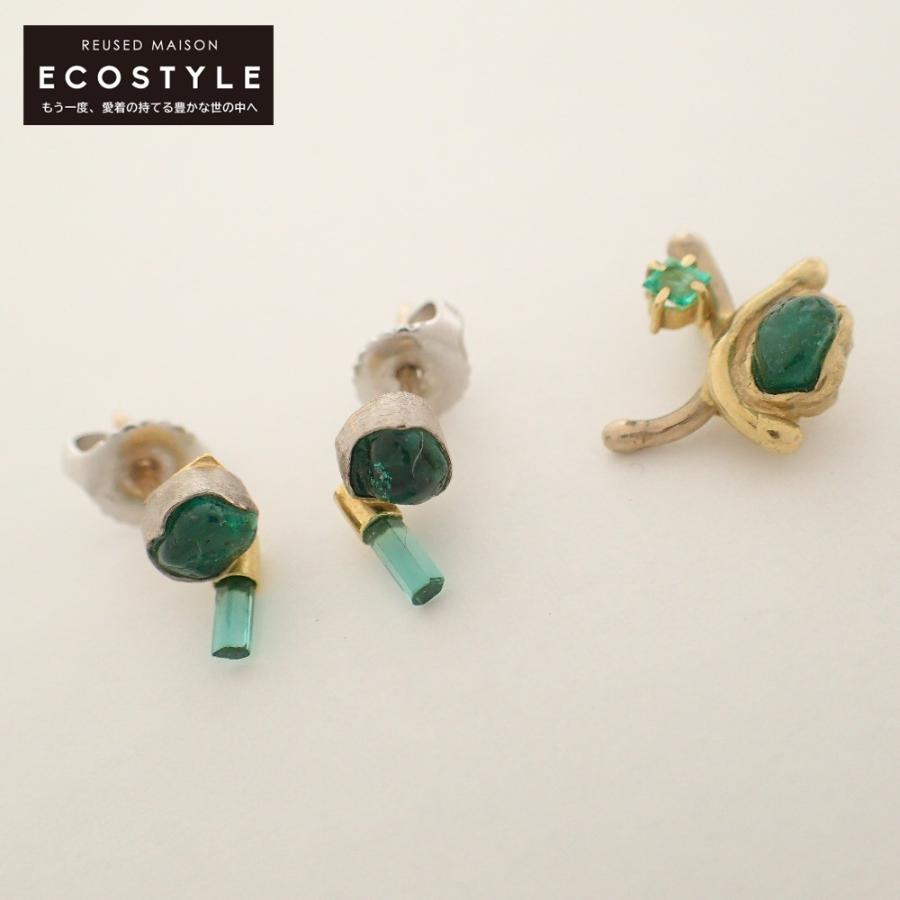 美品 Honoka's Emeralds 川添微 コロンビアエメラルド原石 K18 14NT19E