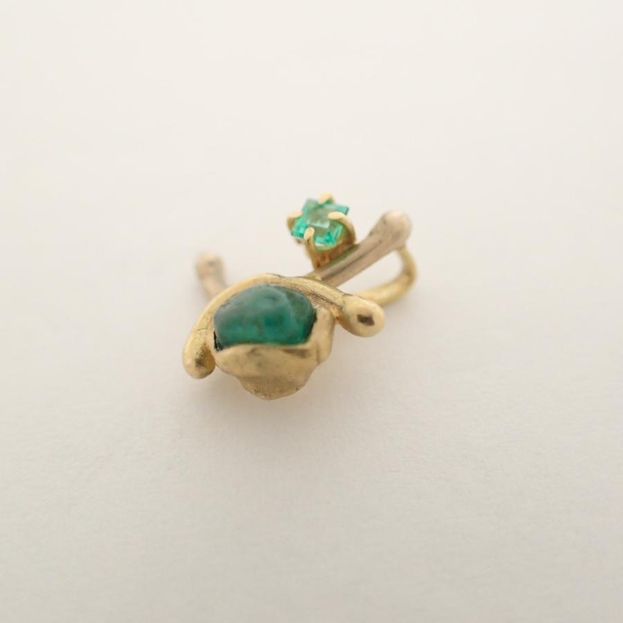 美品 Honoka's Emeralds 川添微 コロンビアエメラルド原石 K18 14NT19E
