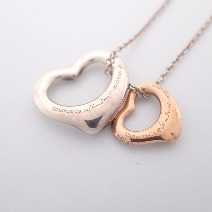 TIFFANY＆Co. ティファニー AG925 AU750 ダブルオープンハート 