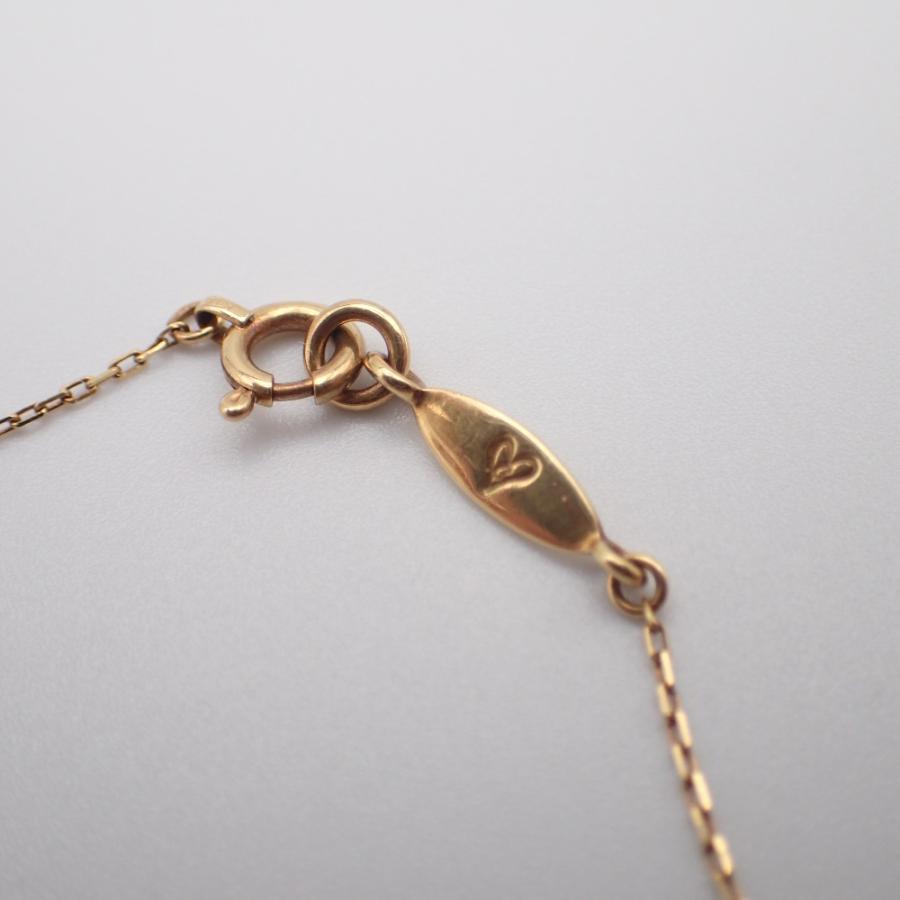 AHKAH（アーカー） 美品/ K18YG/ダイヤモンド0.07ct Hイニシャル