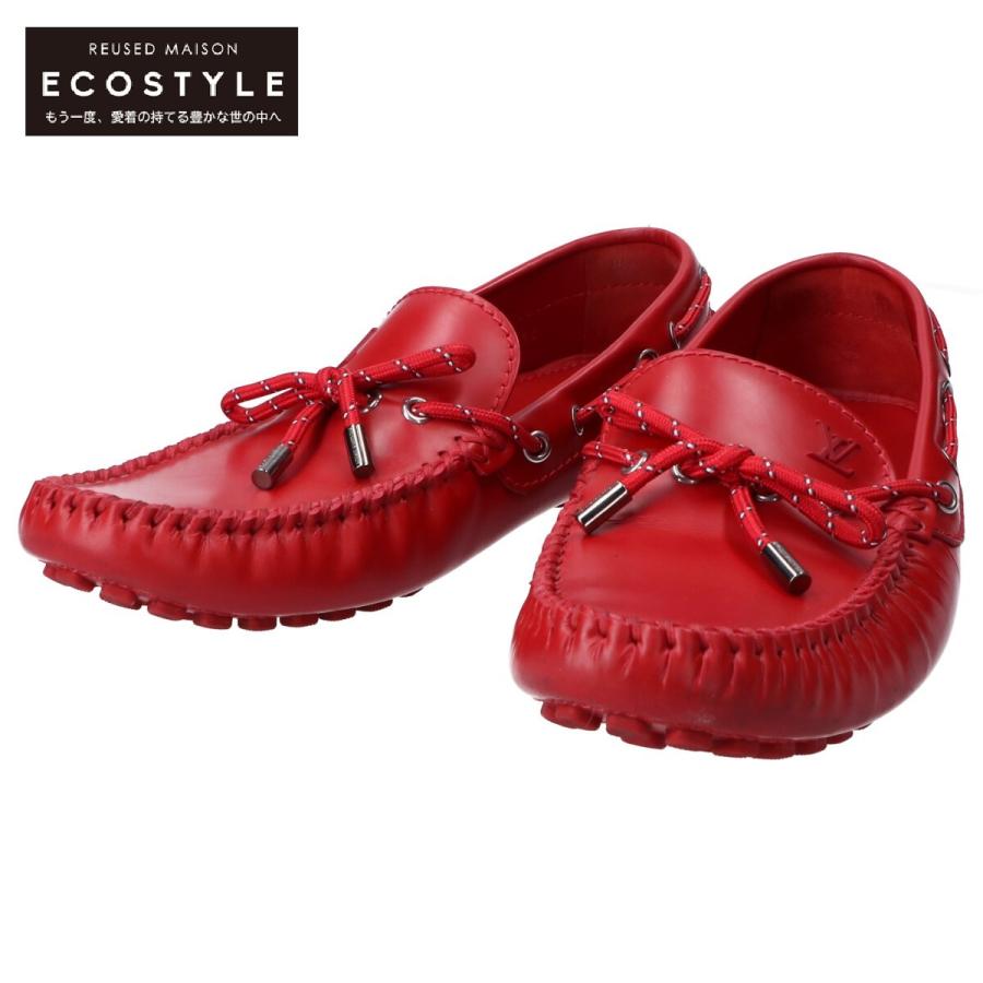 LOUIS VUITTON ルイ・ヴィトン ドライビングシューズ 8 レッド メンズ