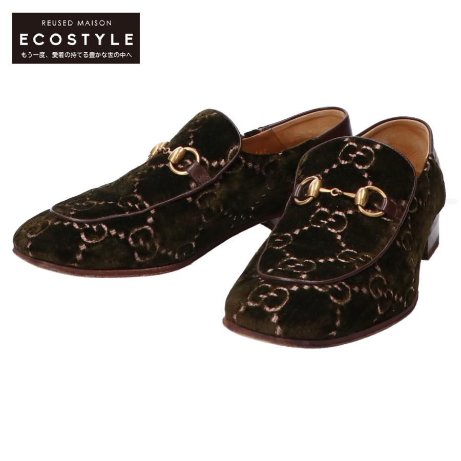 GUCCI グッチ 526298 GGベルベット ホースビットローファー GUCCI グッチ 526298 GGベルベット ホースビットローファー