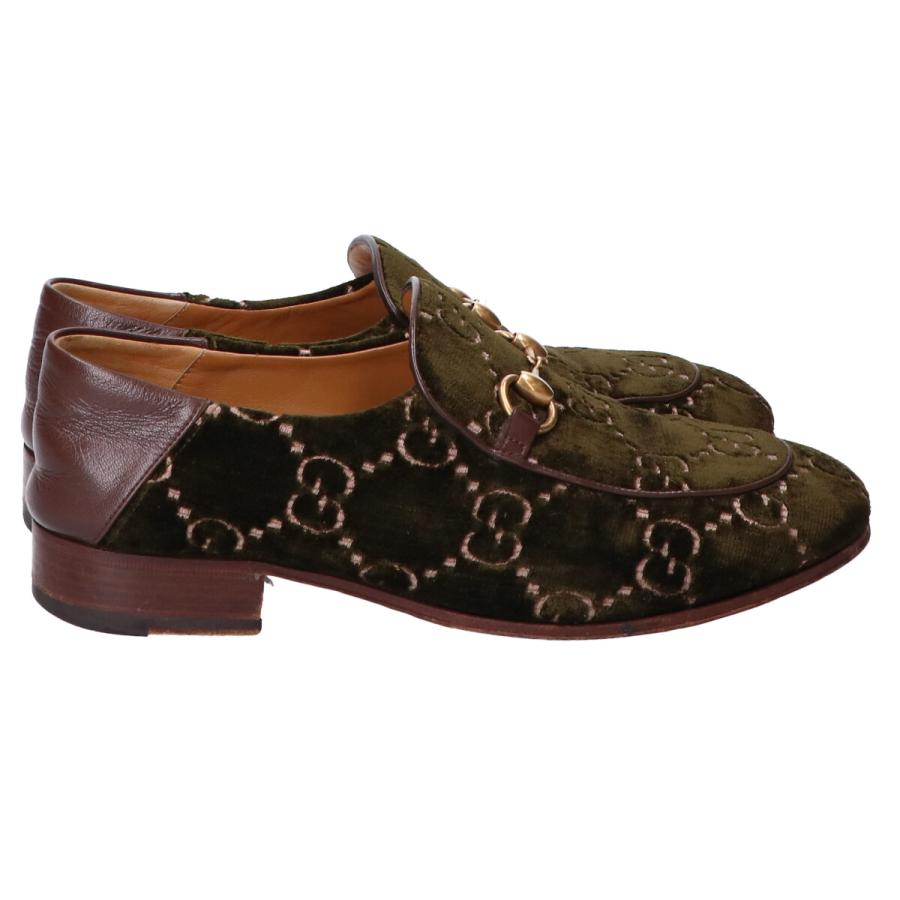 GUCCI グッチ 526298 GGベルベット ホースビットローファー GUCCI グッチ 526298 GGベルベット ホースビットローファー