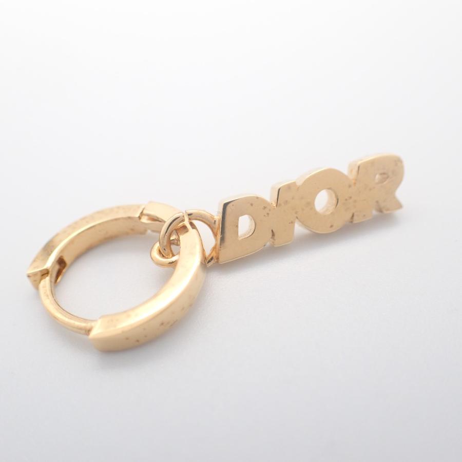 美品/ Dior ディオール SV925 E1720HOMST_D300 ロゴ 片耳 ピアス ゴールド メンズ