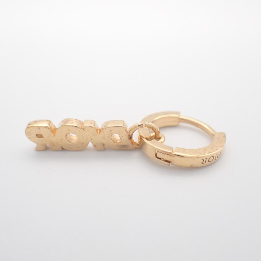 Dior ゴールド ロゴ ピアス 片耳用 Dior ディオール ピアス ドライパール CDロゴ ハート ゴールド