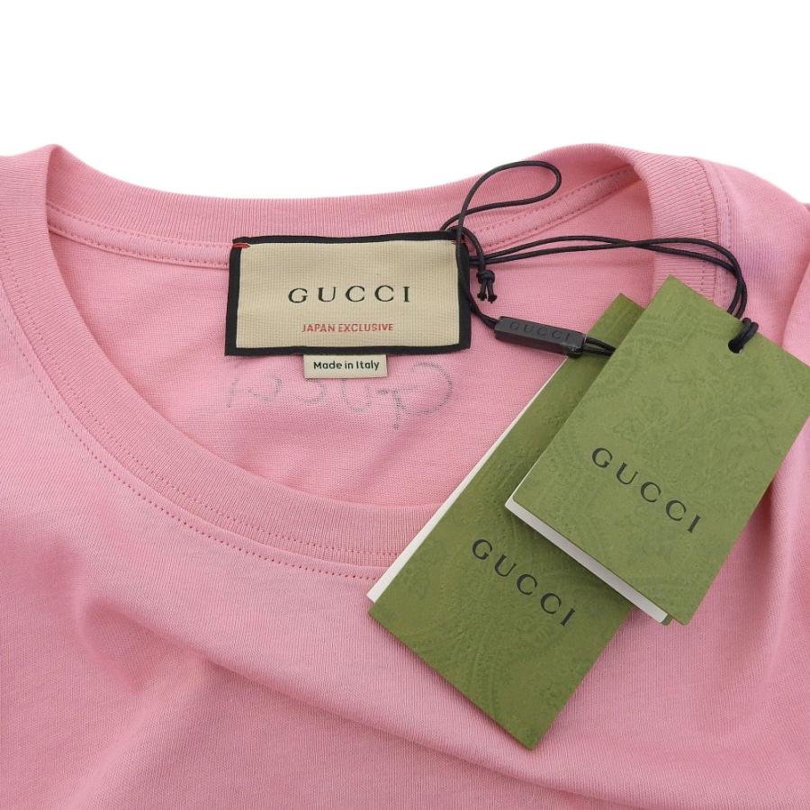 GUCCI 未使用 グッチ クルーネックTシャツ メンズ ピンク M 日本限定 