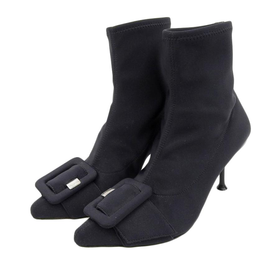 セルジオロッシ ブラック 人気 スエード パンプス バックル MILANO MIA