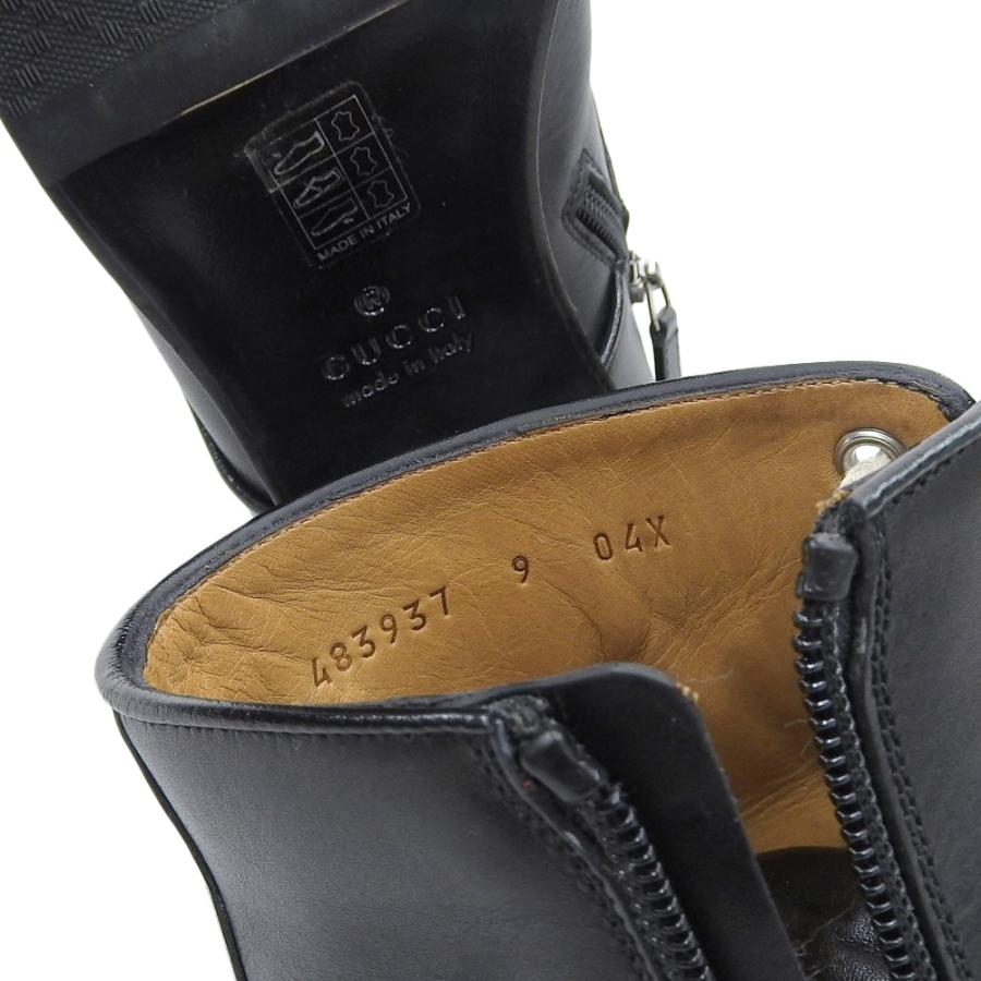 GUCCI（グッチ） 美品 ピアスドムーン ジップブーツ シューズ メンズ 