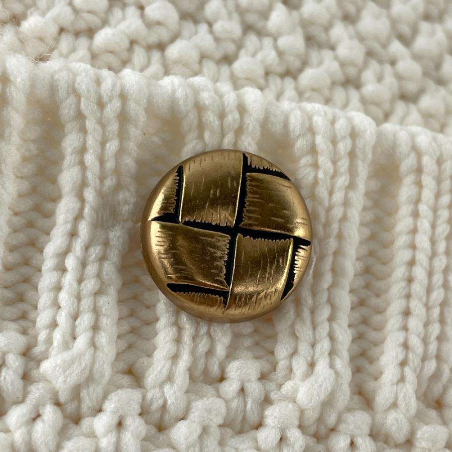 新品　ダブルスタンダードクロージング　コットン　チルデンニット　金ボタン DOUBLE STANDARD CLOTHING（ダブルスタンダードクロージング） 新品未