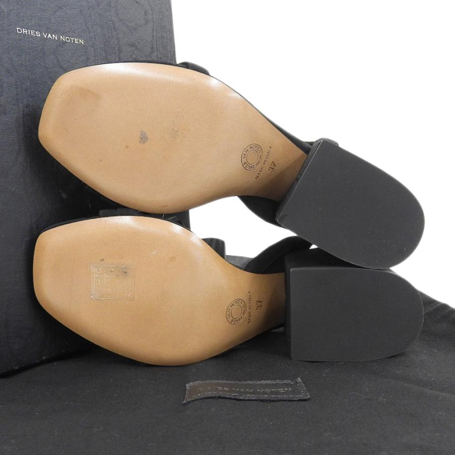 美品 DRIES VAN NOTEN ドリスヴァンノッテン チャンキーヒール フリル 