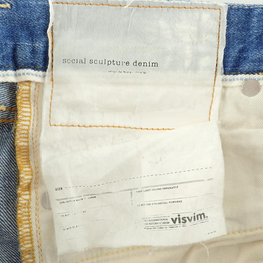 美品/ VISVIM ビズビム Social sculpture Denim 03D5 パイソンパッチ