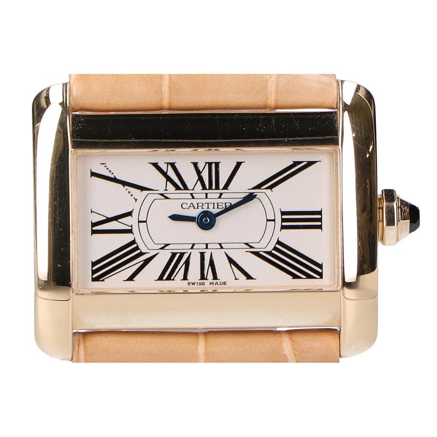 美品/ Cartier カルティエ W6300356 750YG ミニタンク ディヴァン 