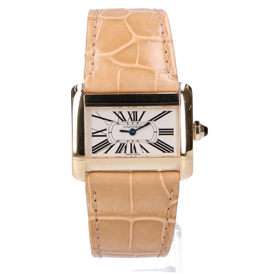 美品/ Cartier カルティエ W6300356 750YG ミニタンク ディヴァン 