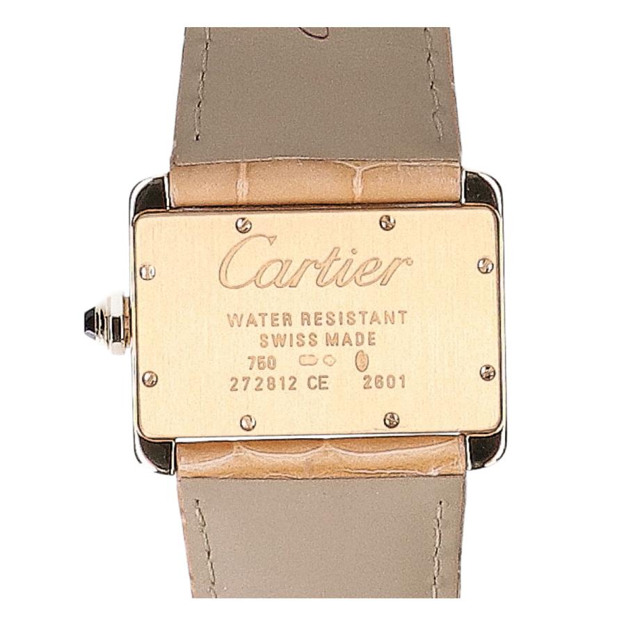 美品/ Cartier カルティエ W6300356 750YG ミニタンク ディヴァン 