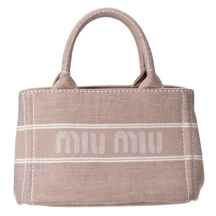 miu miu（ミュウミュウ） 美品/ 5BA253 ジャカードロゴデニム ミニ 