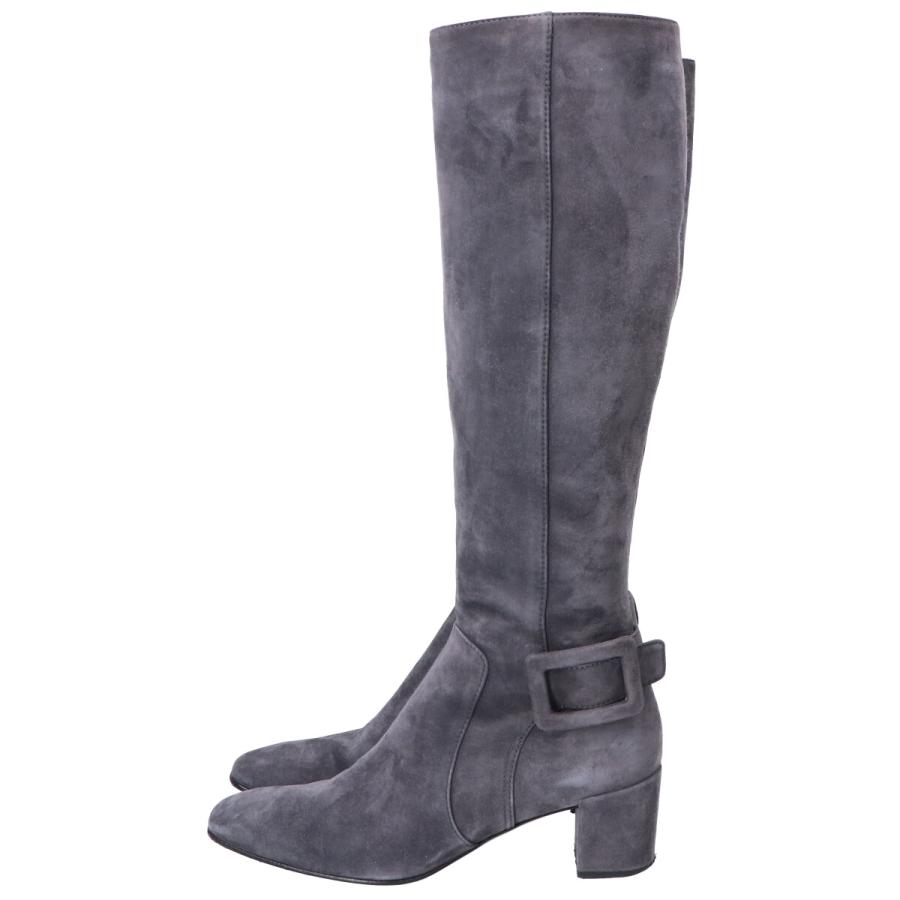 美品 Roger Vivier ロジェ・ヴィヴィエ スエード スクエアバックル