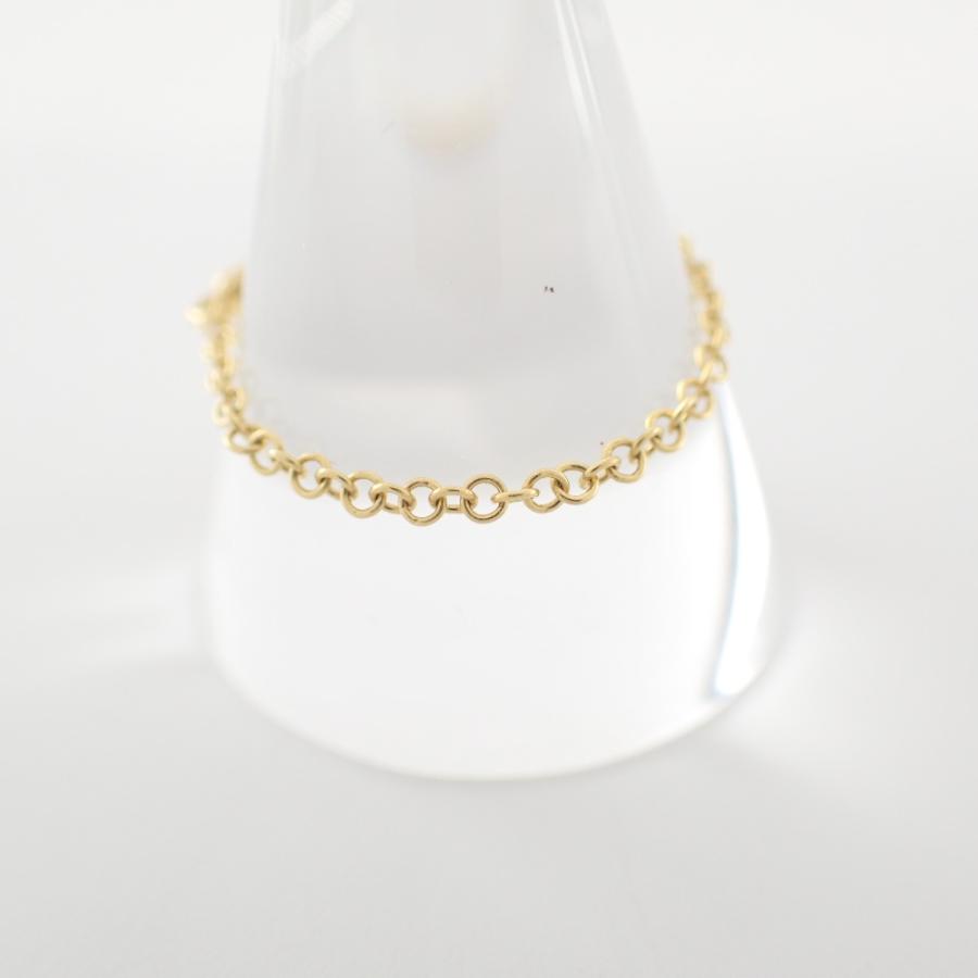 美品 hum ハム K18GG 0.02ct 5Pダイヤモンド チェーン リング・指輪 12