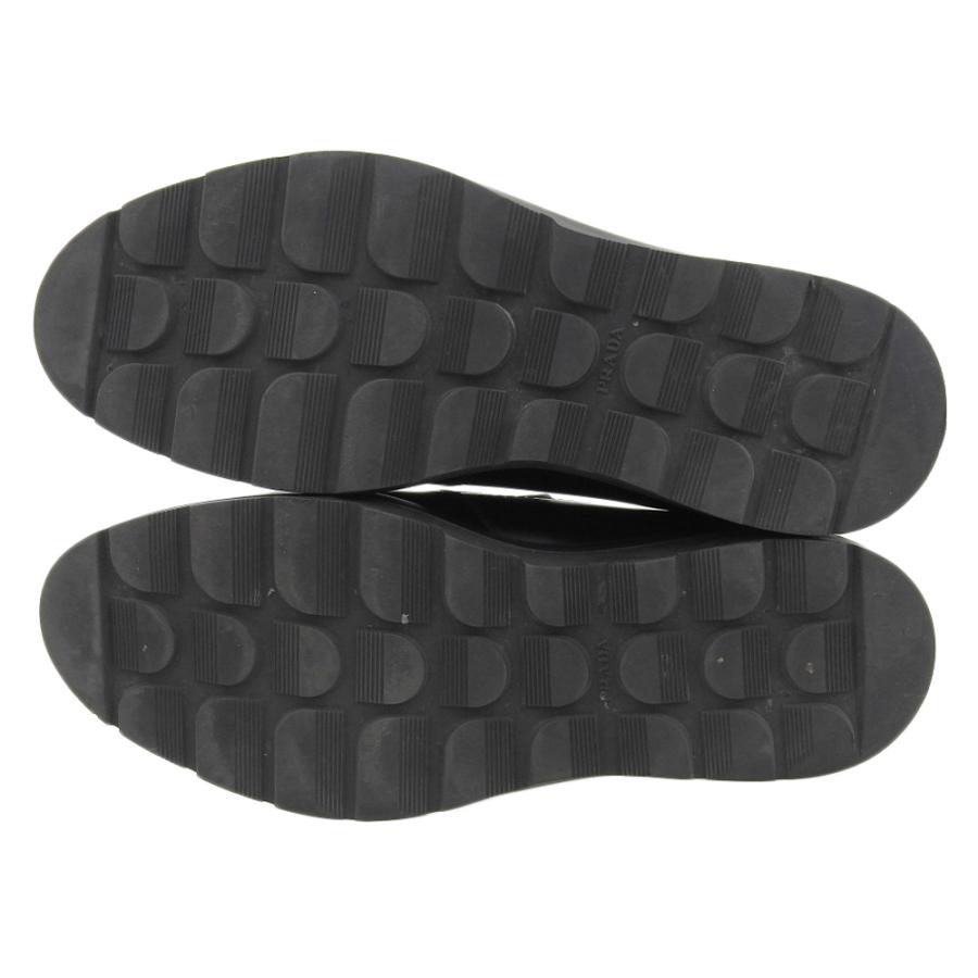 極美品✨PRADA プラダ　レザー　スリッポン　スクエア　ブラック　7 1/2 極美品✨PRADA プラダ レザー スリッポン スクエア ブラック 7 1/2