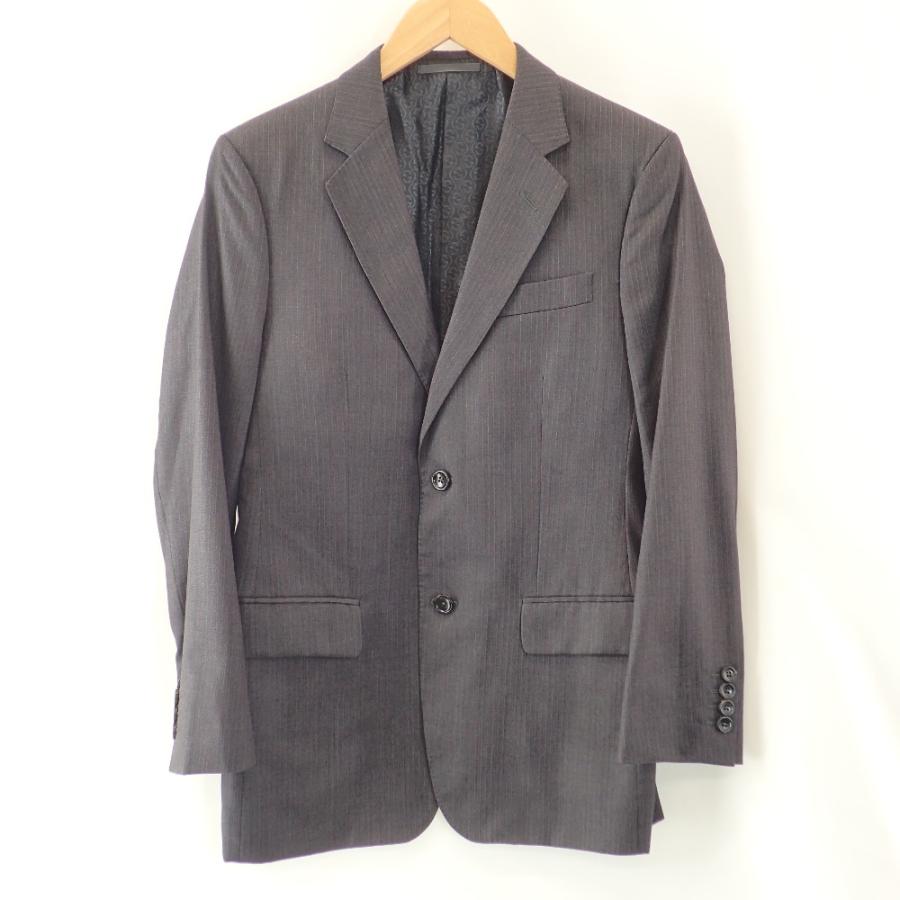 GUCCI 美品/ グッチ 28JNF1 ストライプ シルクxウール 2B GUCCI 美品/ グッチ 28JNF1 ストライプ シルクxウール 2B