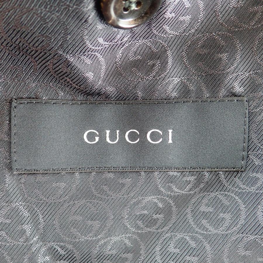 GUCCI 美品/ グッチ 28JNF1 ストライプ シルクxウール 2B GUCCI 美品/ グッチ 28JNF1 ストライプ シルクxウール 2B