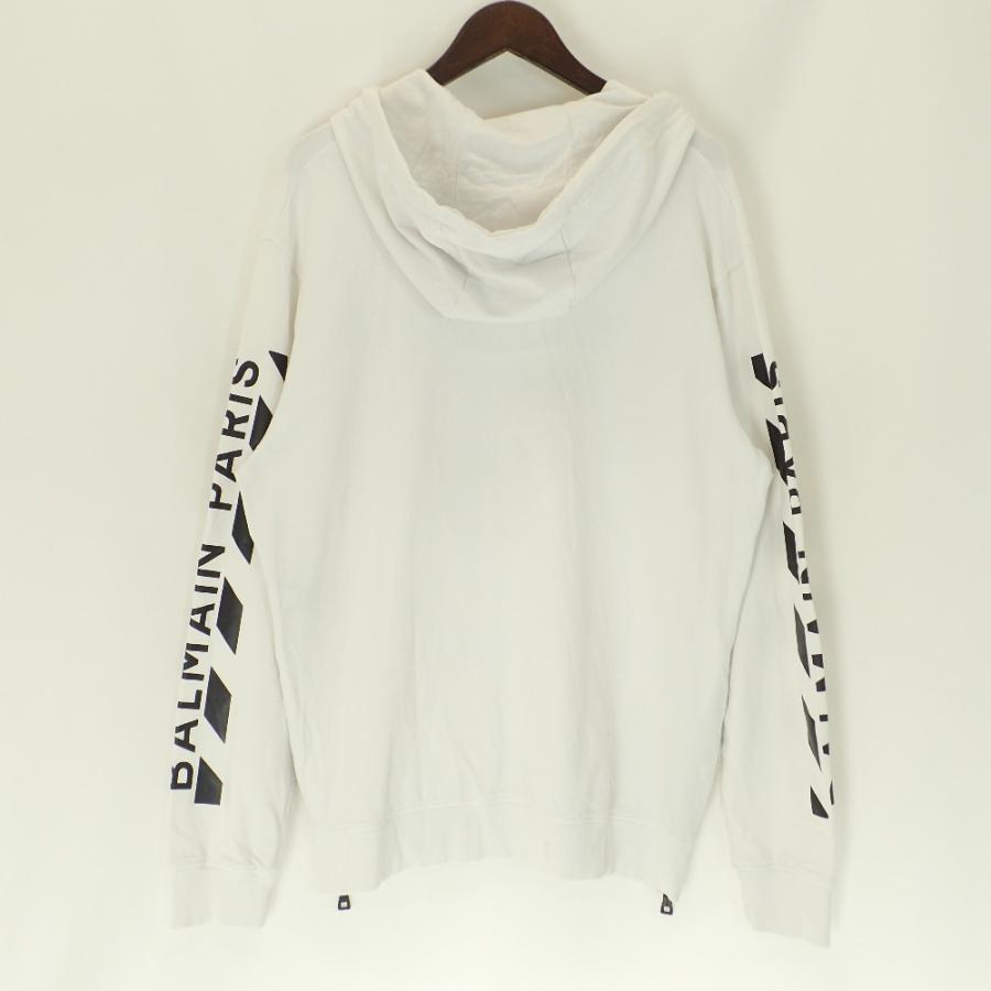 BALMAIN バルマン 115 8485 ホワイト ロゴアップリケ サイドジップ  