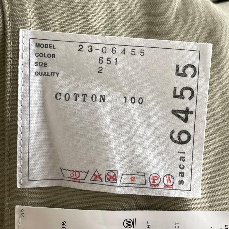 期間限定お値下げsacai サカイ 23SS コットンチノシャツ 期間限定お値下げsacai サカイ 23SS コットンチノシャツ
