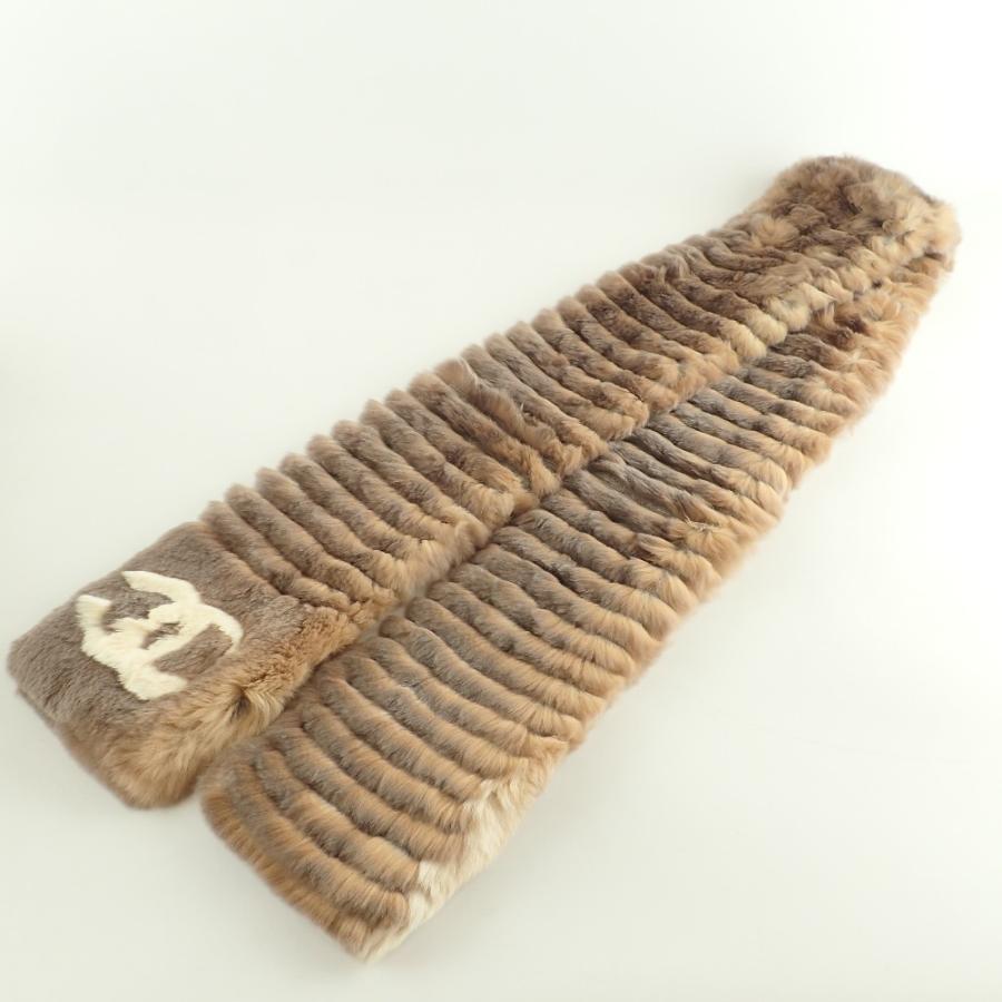 CHANEL（シャネル） 美品/ ココマーク オリラグファー マフラー