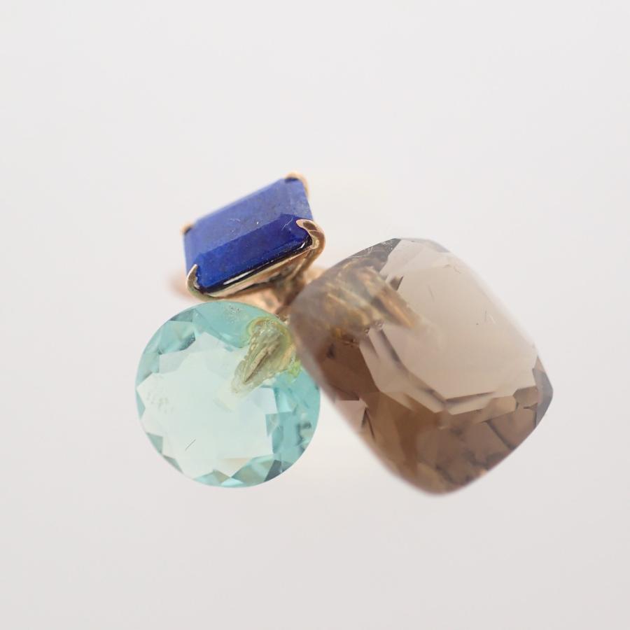 simmon シモン K10 3つ石付き リング・指輪 マルチカラー/イエロー