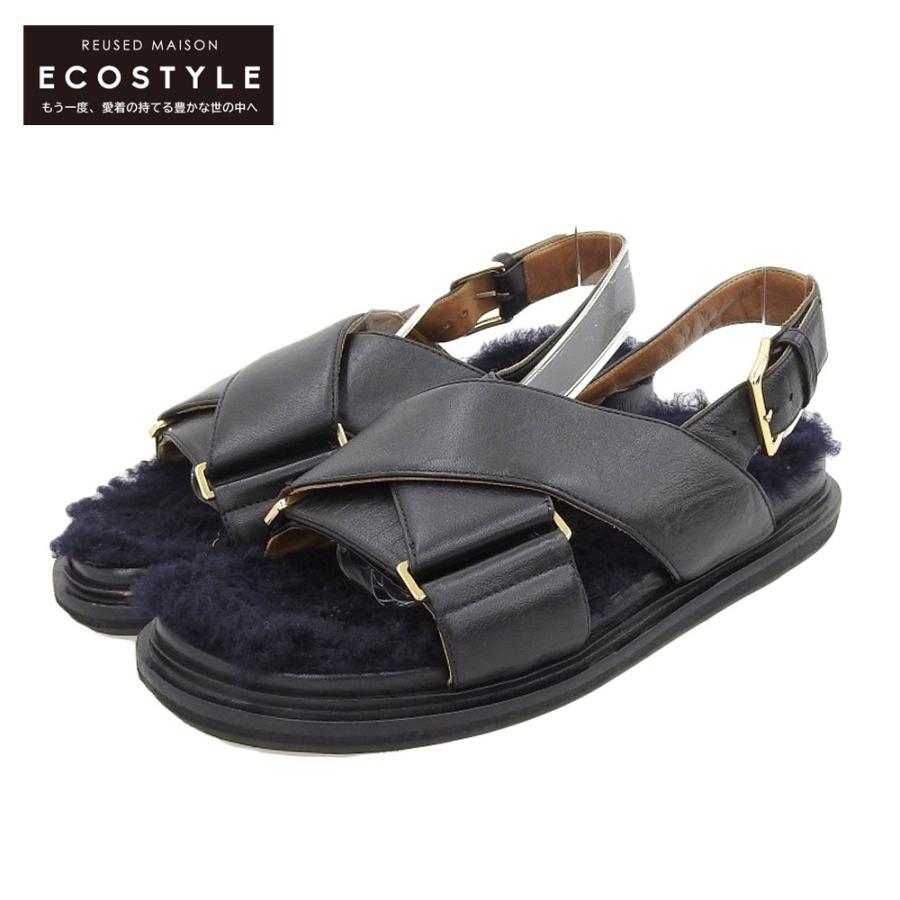 日本正規品取扱店 美品 MARNI マルニ パンプス ローヒール サンダル