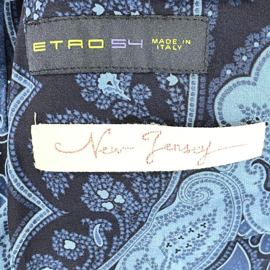 ETRO エトロ 1J816 ニュージャージー ペイズリー ネイビー シングル 