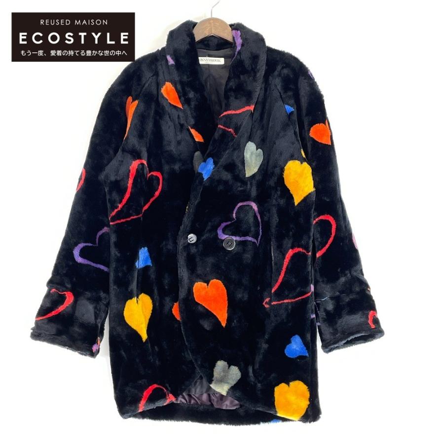 DONNYBROOK 80s 90s vintage ハート柄 ガウンコート DONNYBROOK ドニーブルック 80s【DONNYBROOK】ブラック ハート柄