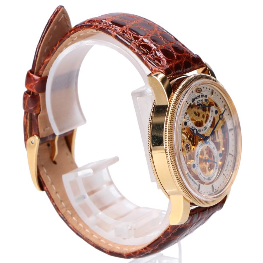 [美品]ORIENT STAR スケルトン手巻き時計ゴールド DX02-A0-B Orient Star Royal WZ0171EQスケルトン手巻き時計ゴールド - メルカリ