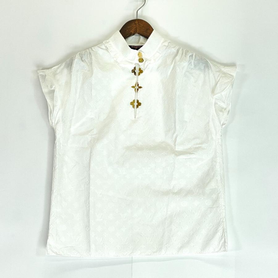 LOUIS VUITTON フリルブラウス ホワイト36