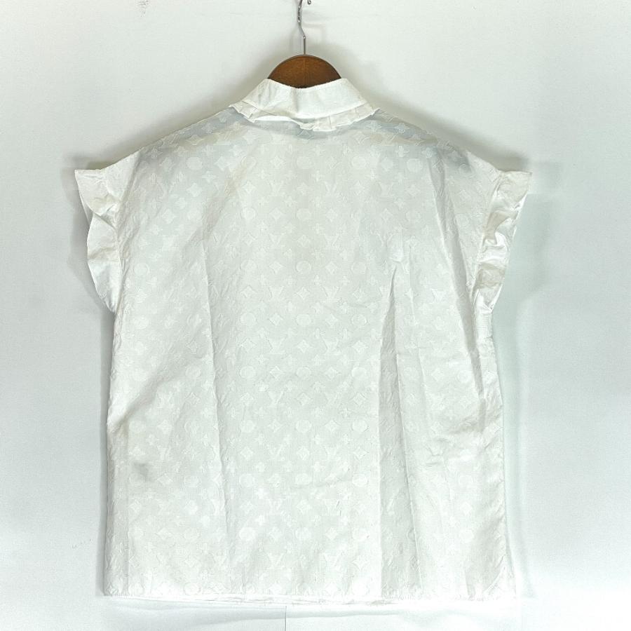 ルイヴィトン ﾎﾜｲﾄ 1A5M05 ﾌﾞﾗｳｽ 36 国内正規/ LOUIS VUITTON ルイ・ヴィトン 1A5M05 フリルブラウス
