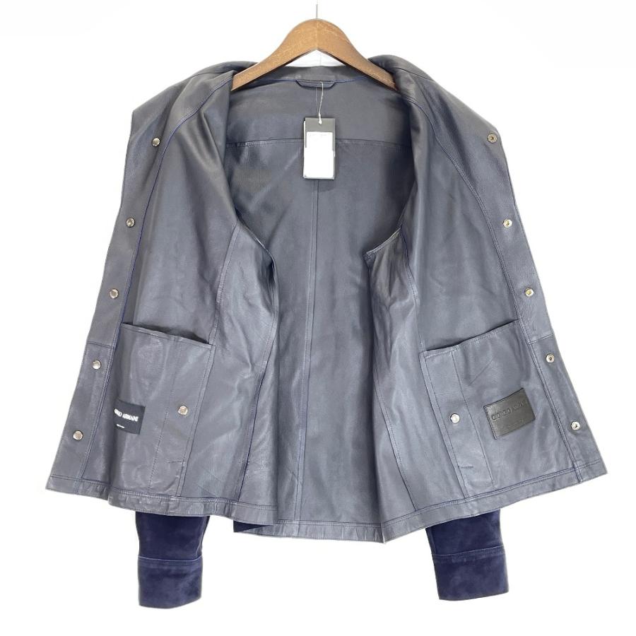 GIORGIO ARMANI ASG06P 羊革 ラムレザーシャツジャケット GIORGIO ARMANI ジョルジオアルマーニ ASG06P 羊革 レザーシャツ