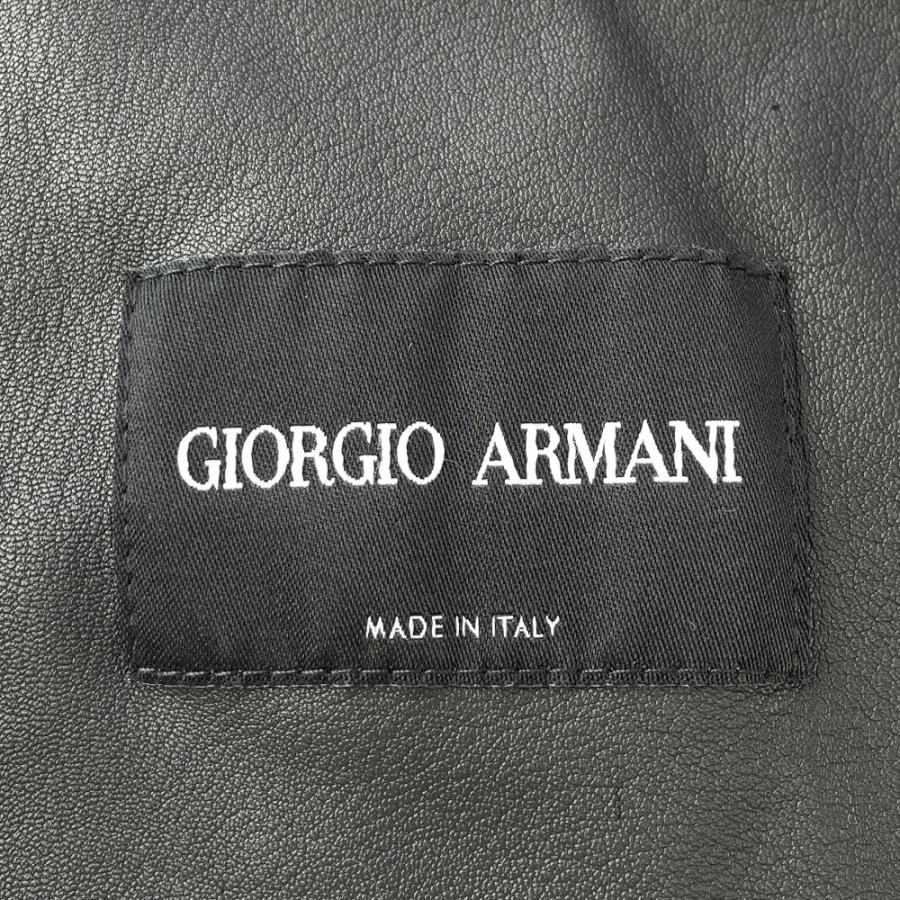 GIORGIO ARMANI ジョルジオアルマーニ ASG06P 羊革 レザーシャツ