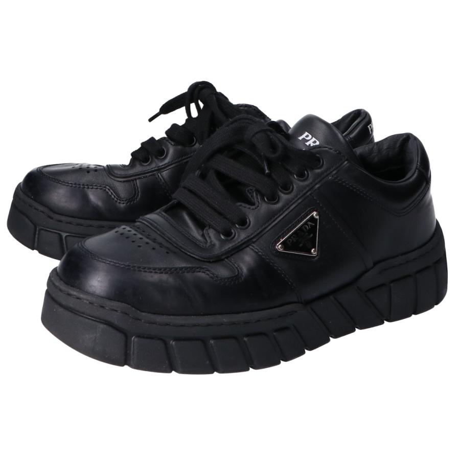 PRADA プラダ 2EE378 メタルロゴ レザー スニーカー シューズ 7 PRADA プラダ 2EE378 メタルロゴ レザー スニーカー シューズ 7
