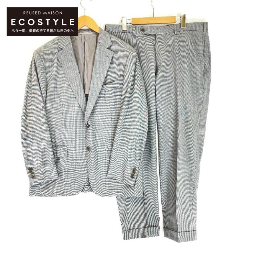 綺麗 エルメネジルドゼニア ナポリクチュール ストライプ シングルスーツ 50 国内正規/ Ermenegildo Zegna エルメネジルドゼニア HIGH PERFOMANCE