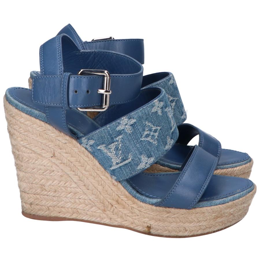 LOUIS VUITTON 20年製 スターボード・ライン モノグラムデニム/レザー