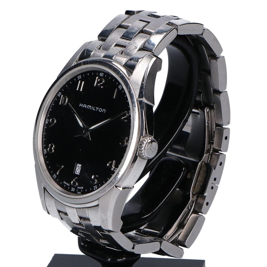 【美品】Hamilton ジャズマスター H385111デイト ブラック文字盤 HAMILTON ハミルトン H385111 JAZZMASTER ジャズマスター シン
