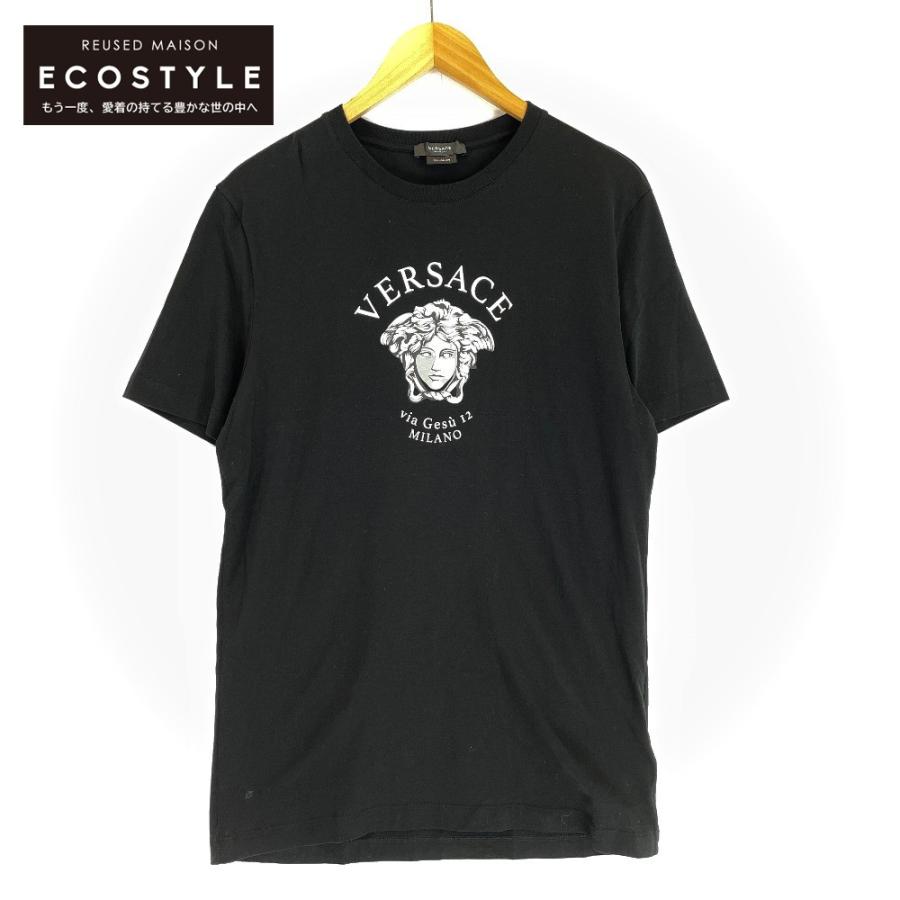 Versace ヴェルサーチ A88659 ブラック メデューサ クルーネックT