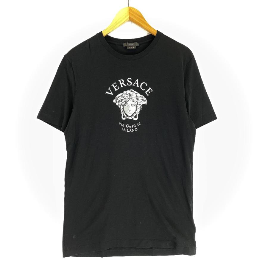 Versace ヴェルサーチ A88659 ブラック メデューサ クルーネックT